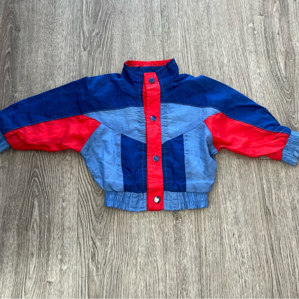 Vintage Okie Dokie Baby  Toddler Windbreaker Jacket Cotton Lined Size 12 Month